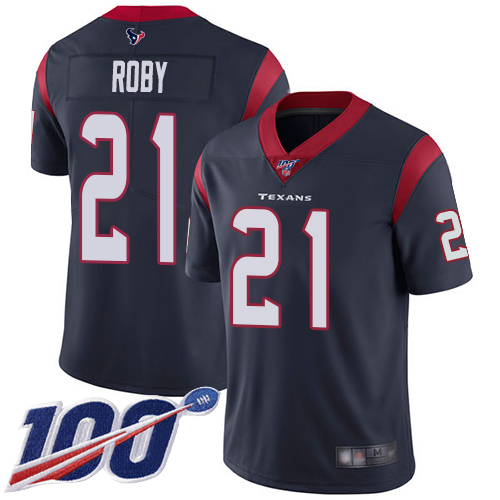 Houston Texans Limited Navy Blue Men Bradley Roby Home Jersey NFL Football #21 100th Season Vapor Untouchable